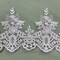 1 Yard Trimming Embroidered on 100% Polyester Net Mesh 8" Wide Beaded & Corded Lace